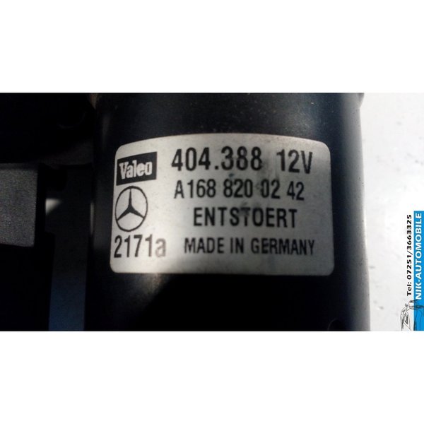 Mercedes-Benz A 170 CDI Scheibenwischermotor mit Gestänge A1688200242 (4991)