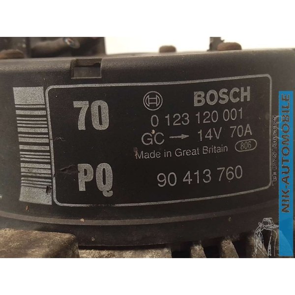 Opel Corsa-B Lichtmaschine Generator 0123120001 70A 90413760 (15231)