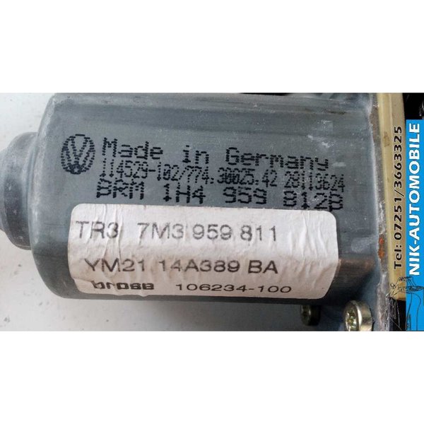VW Sharan 1.9 TDI Fensterhebermotor Hinten Links 1H4959812B 7M3959811 (957)