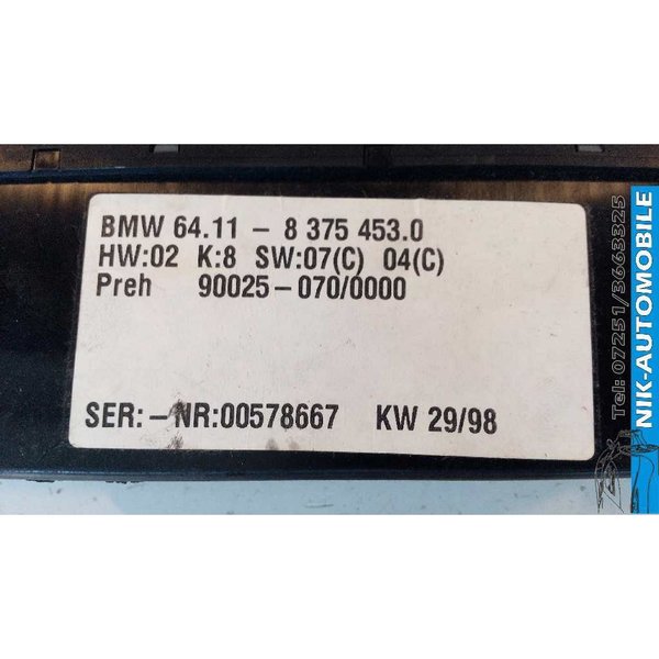 BMW 520 I Klimabedienteil (2024)