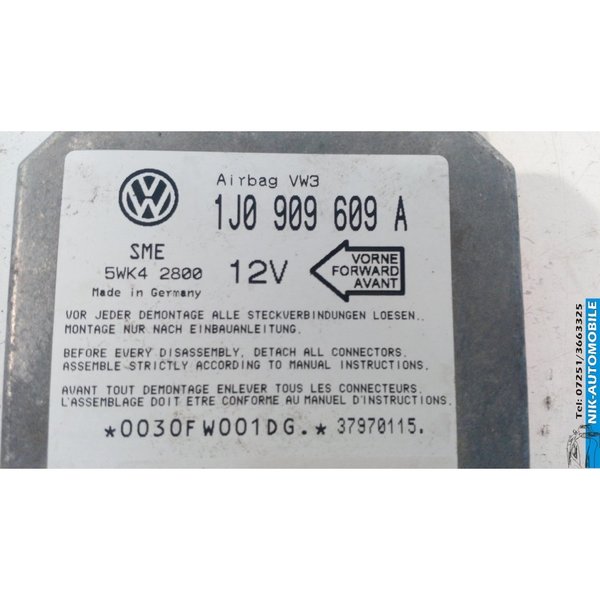VW Golf IV 1.9 TDI Airbag Steuergerät (3689)