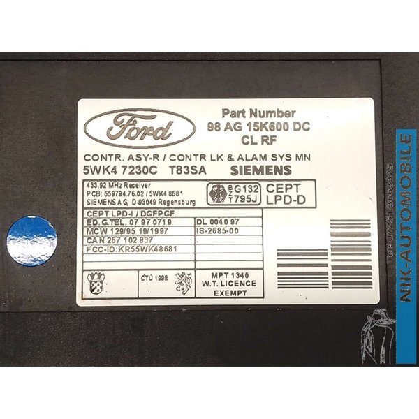 Ford Focus 1.8 Turnier Steuergerät Komfortsteuergerät (13577)